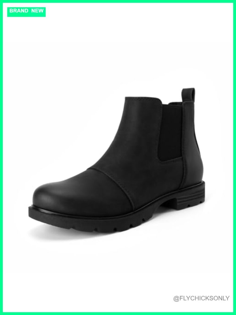 Women's Chelsea Ankle Boots Low Heel Slip On Faux Leather Booties